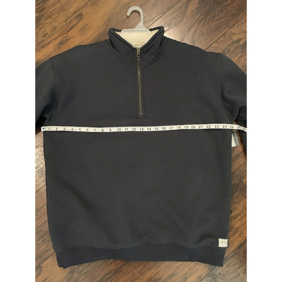 EDDIE BAUER 1/4 Zip Fleece Lined Pullover Sweatshirt Jacket Gray Men's Sz L Tall - Picture 9 of 14